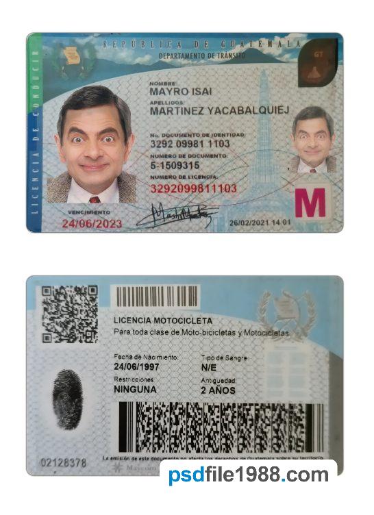 Guatemala Driving License 2021-Present